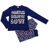 'Dream Believe Love' Slogan Pyjamas