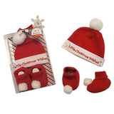 'Little Christmas Wishes' Hat & Booties Set