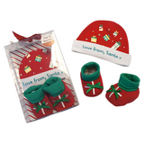 'Love From, Santa' Hat & Booties Set