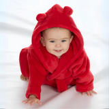 Red Hooded Dressing Gown