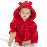 Red Hooded Dressing Gown