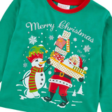 'Merry Christmas' Santa & Snowman Festive Pyjamas