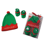 'Santa's Lil'Elf' Hat & Booties Set