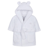 Baby White Hooded Dressing Gown